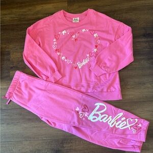 Barbie pink sweatsuit girls size L & XL